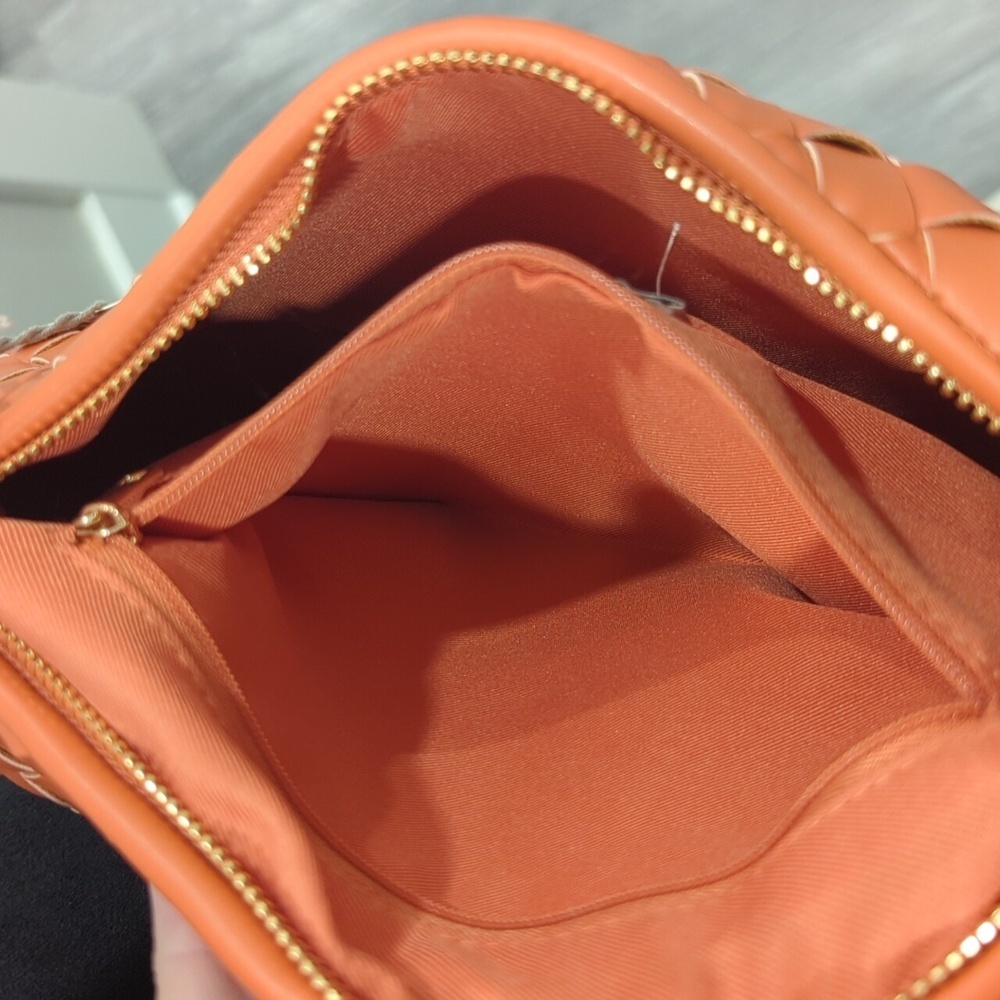 a new day Woven Hobo Shoulder Bag in Coral Orange - Picture 6 of 10